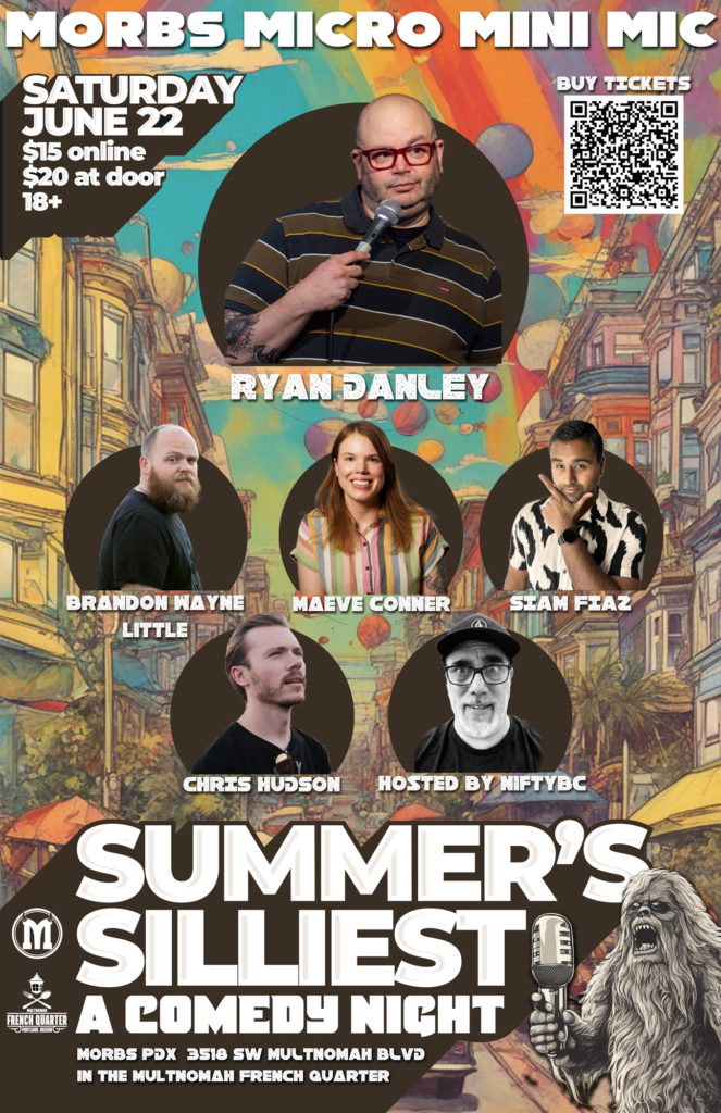 pdx events stand-up comedy morbs chris hudson funny fun