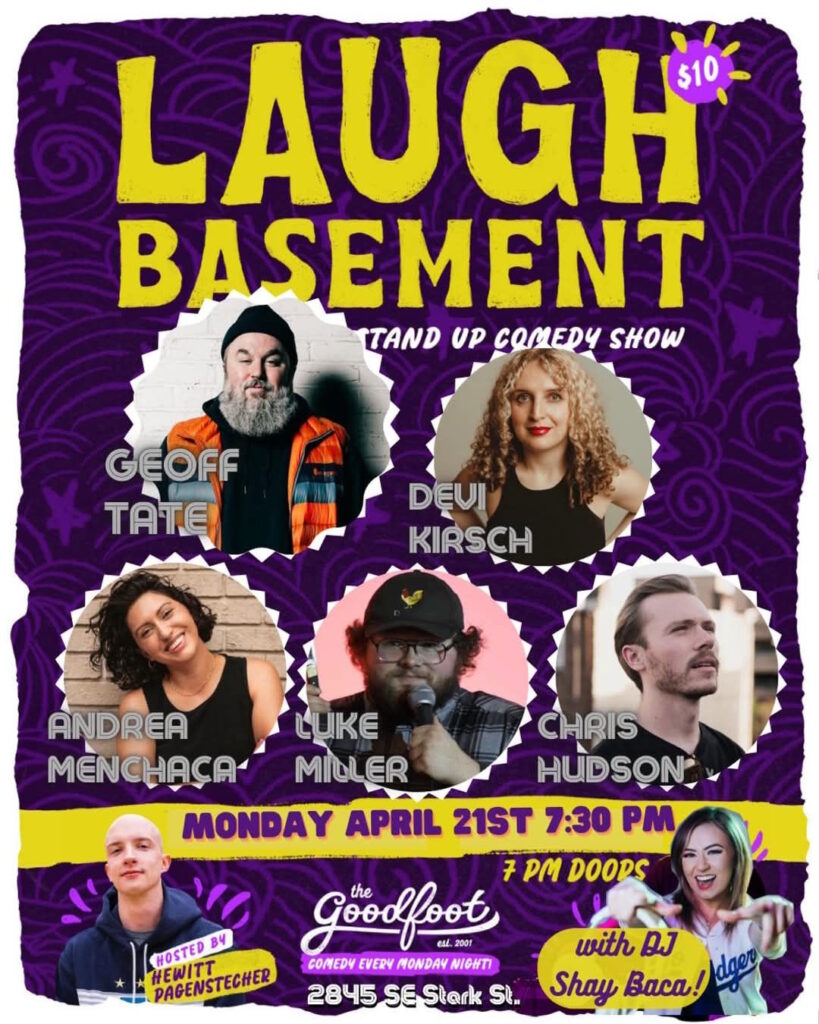 pdx portland oregon fun events stand-up comedy comedian chris hudson geoff tate