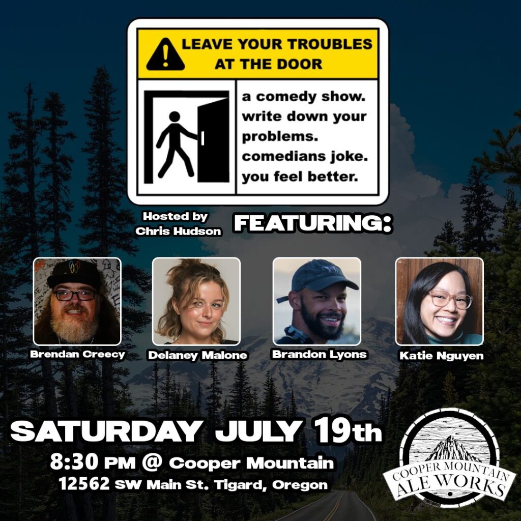 tigard oregon events fun shows stand-up comedy leave your troubles chris hudson