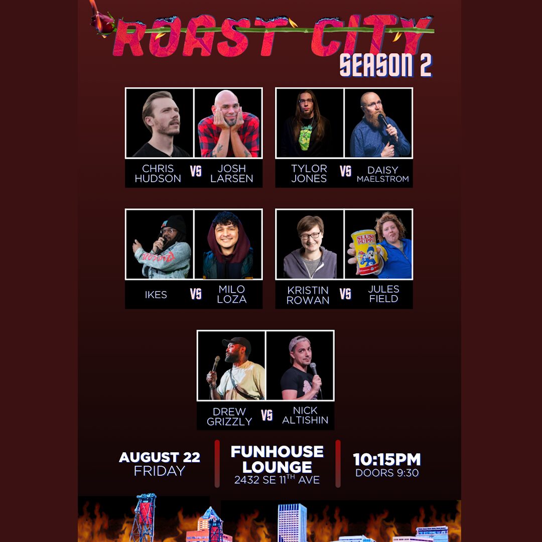 I’m on Roast City TONIGHT in PDX