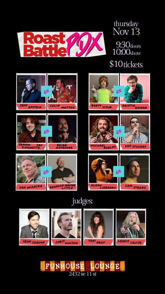 pdx fun portland oregon events nightlife fun roast battle comedy comedian chris hudson