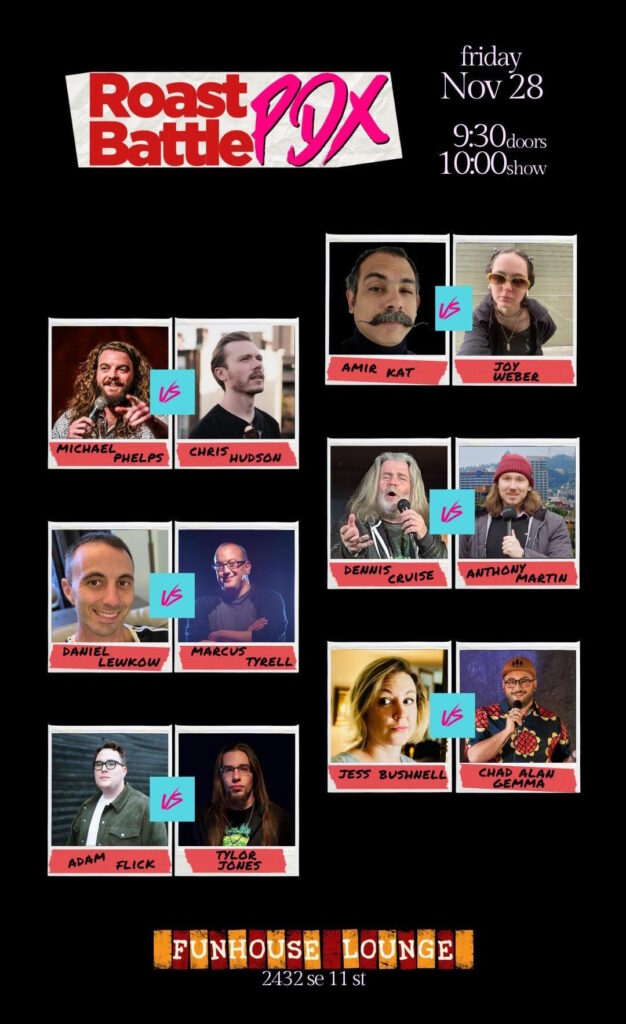 pdx roast battle comedy portland oregon comedian chris hudson