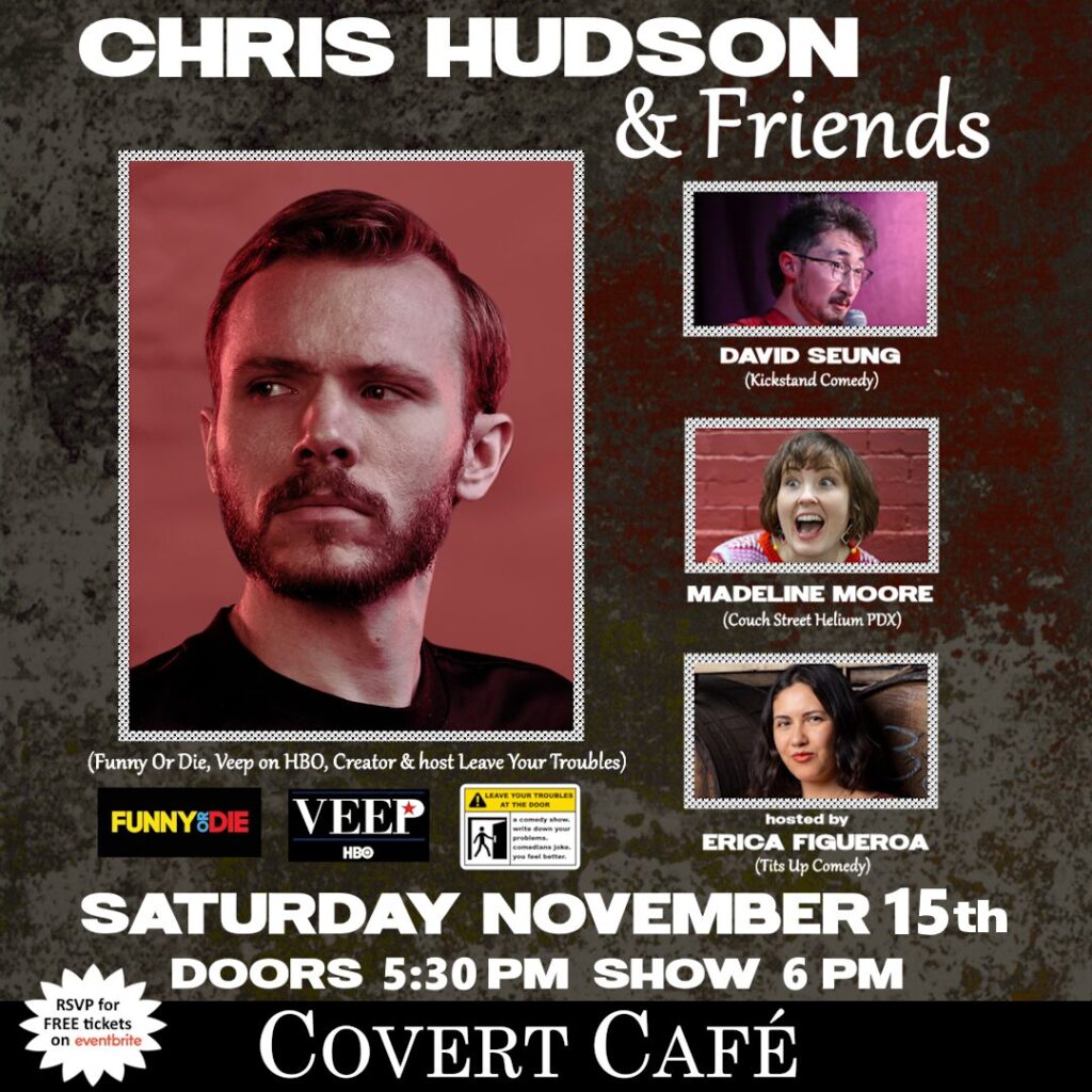 pdx events fun free stand-up comedy comedian chris hudson portland oregon