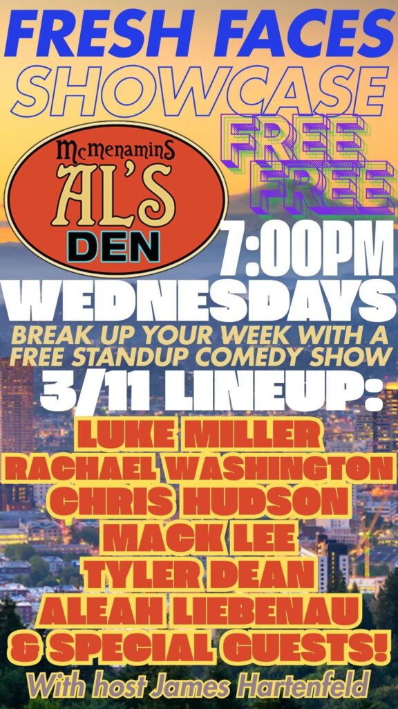 pdx events free nightlife portland oregon stand-up comedy fun comedian chris hudson