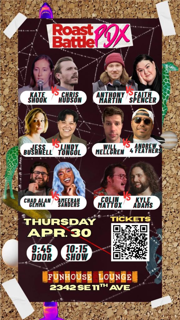 pdx events tonight fun roast battle comedy portland oregon nightlife comedian chris hudson