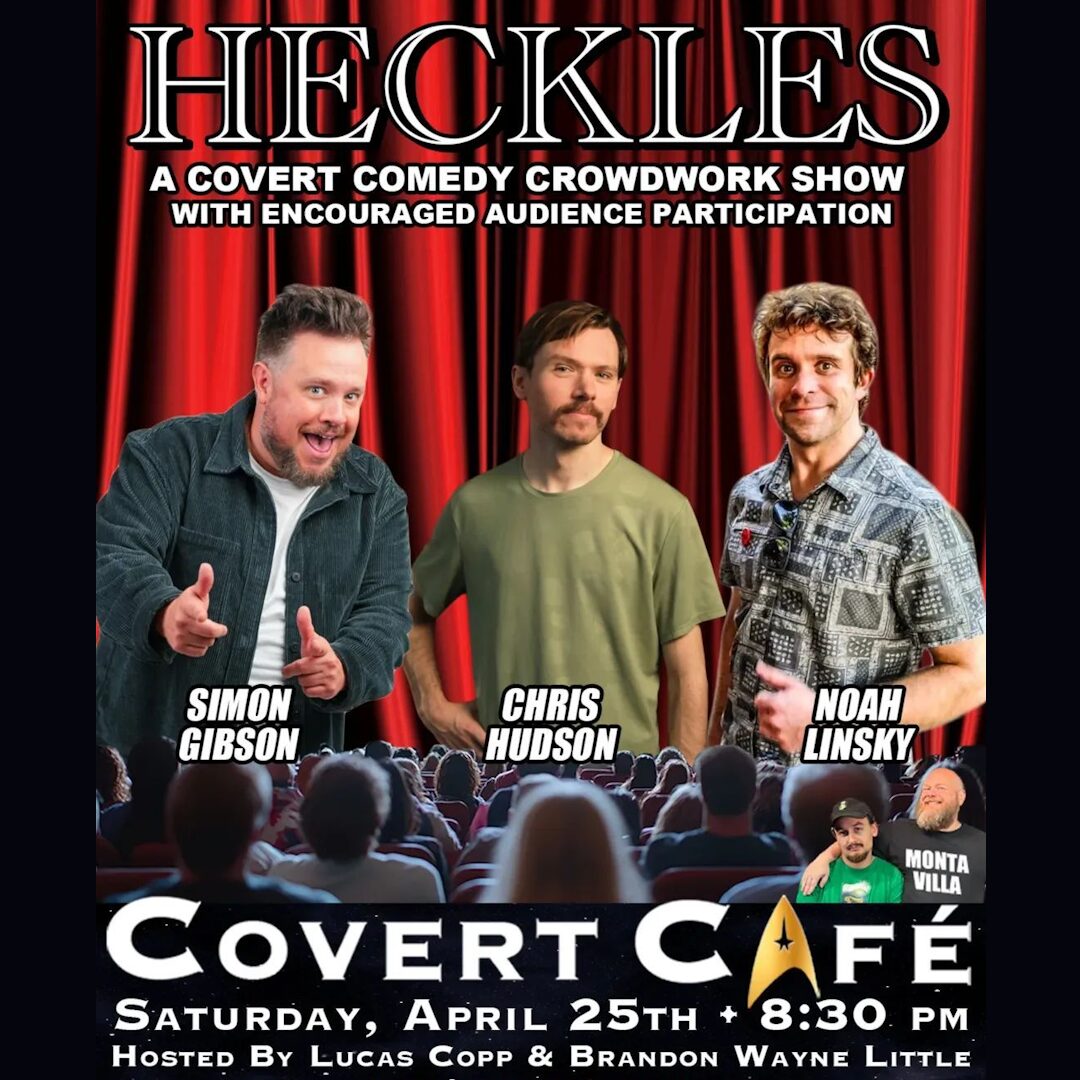 TONIGHT you can HECKLE me and many other comedians